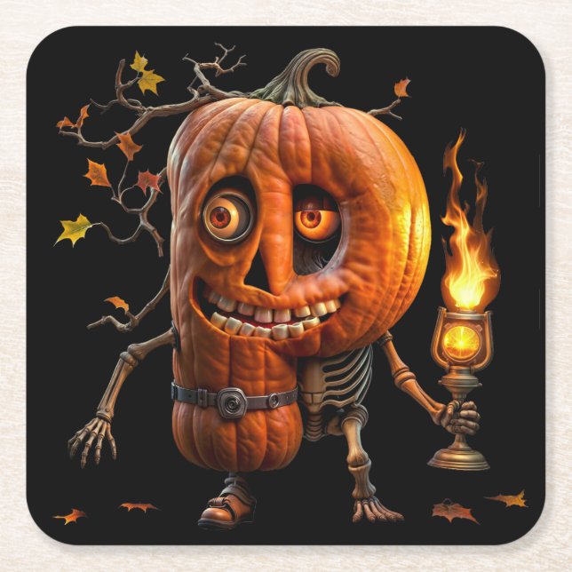 Dessous De Verre Carré Kine de Halloween (Devant)