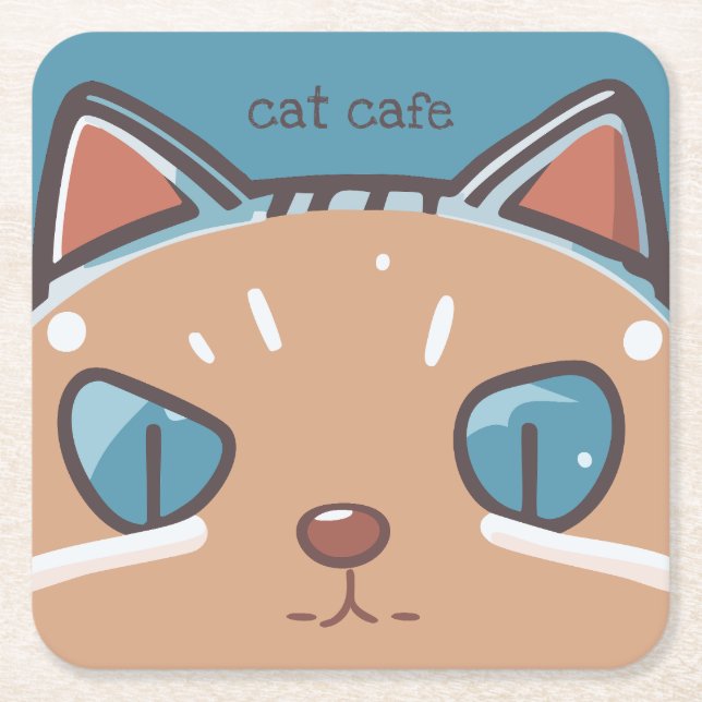 Dessous De Verre Carré Kitty Chat Faced (Devant)