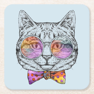 Dessous De Verre Carré Kitty sage KAT
