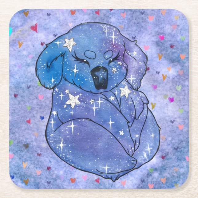 Dessous De Verre Carré Koala nomme Sept (Devant)