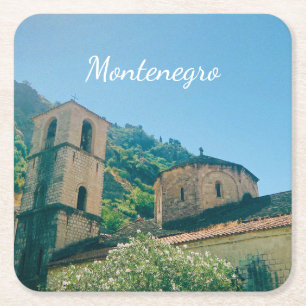 Dessous De Verre Carré Kotor, Monténégro - Souvenir de voyage