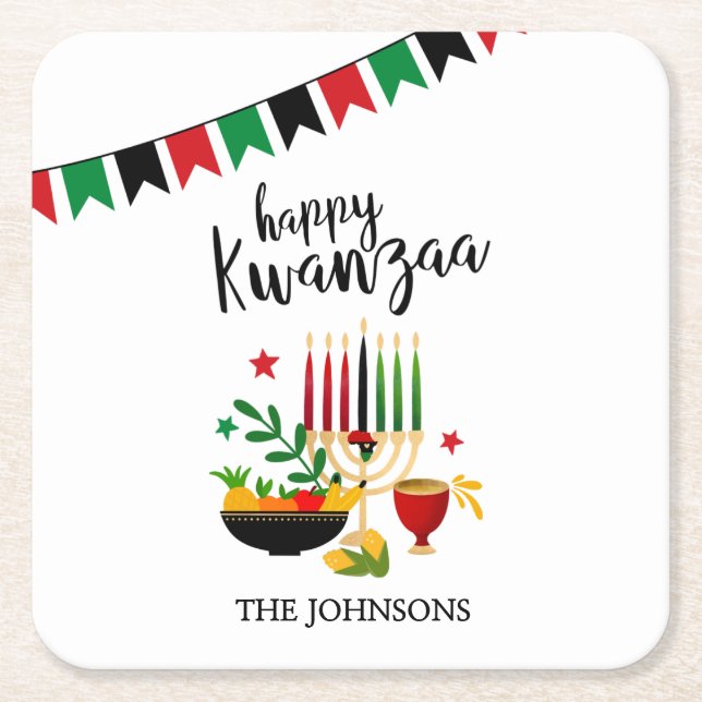 Dessous De Verre Carré Kwanzaa (Devant)