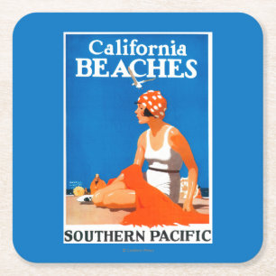 Dessous De Verre Carré La Californie échoue l'affiche promotionnelle