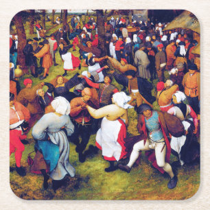 Dessous De Verre Carré La danse de noces, Pieter Bruegel