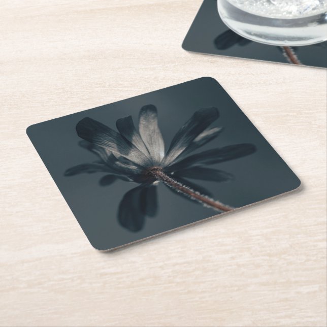 Dessous De Verre Carré La Fleur Délicieuse Et Sombre (Incliné)