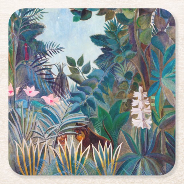 Dessous De Verre Carré La jungle équatoriale, Rousseau (Devant)