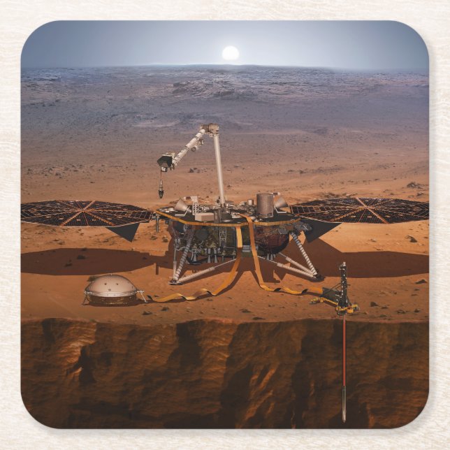 Dessous De Verre Carré La Lander de l'Insight (Devant)