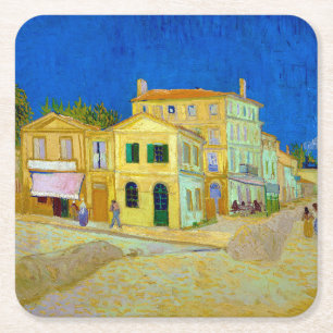 Dessous De Verre Carré La Maison Jaune, Van Gogh