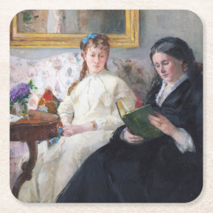 Dessous De Verre Carré La mère et la soeur de l'artiste, Berthe Moriso