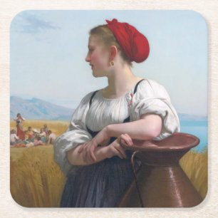 Dessous De Verre Carré La moissonneuse, Bouguereau