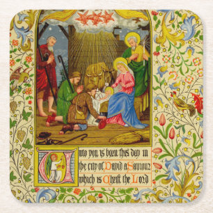 Dessous De Verre Carré La nativité à vous est née ce jour