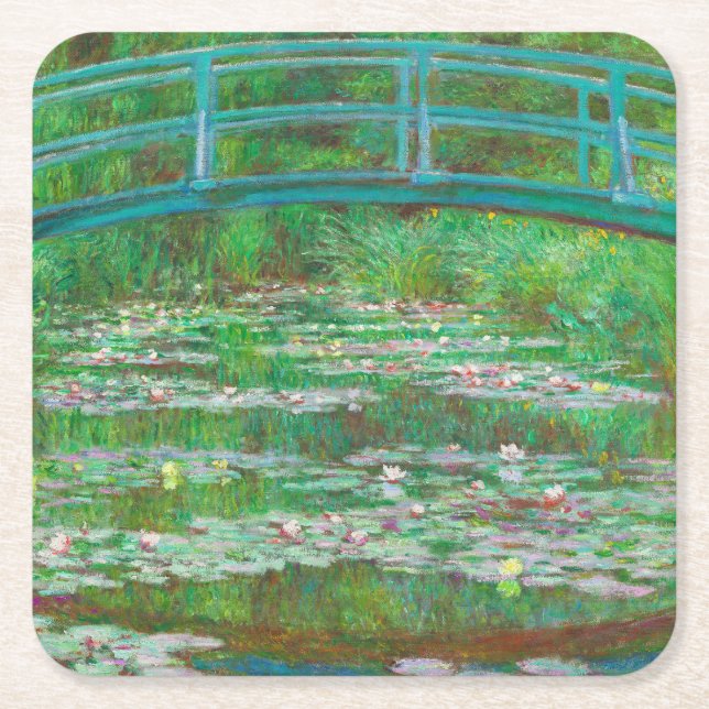 Dessous De Verre Carré La passerelle japonaise par Claude Monet (Devant)