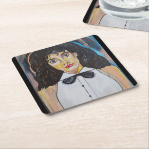 Dessous De Verre Carré La peinture de la danseuse par Alfred Fox