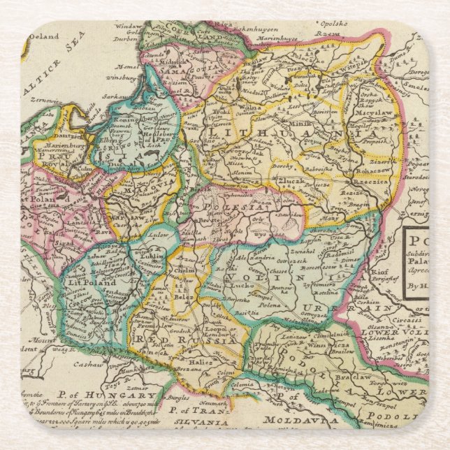 Dessous De Verre Carré La Pologne 6 2 (Devant)