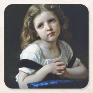 Dessous De Verre Carré La Prière, Bouguereau