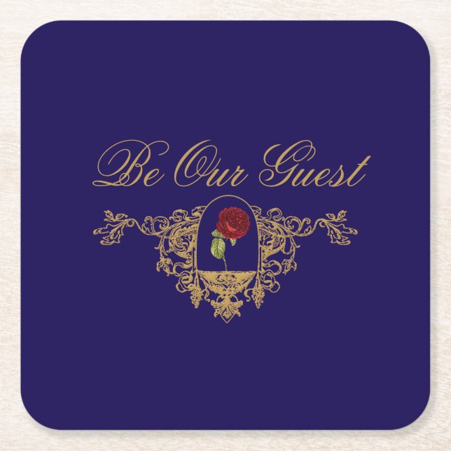 Dessous De Verre Carré La rose rouge de la beauté (Devant)