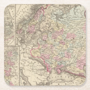 Dessous De Verre Carré La Russie, Suède, Norvège 2