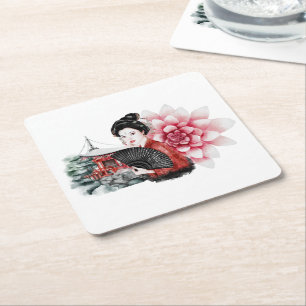 Dessous De Verre Carré La série Okinawa Design 36  