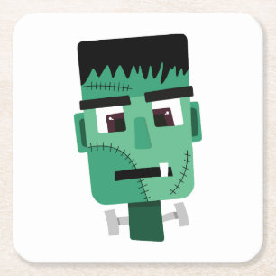 Dessous De Verre Carré La tête du monstre Frankenstein
