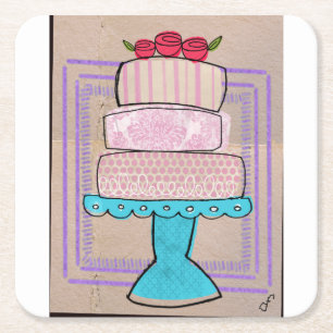 Dessous De Verre Carré La Tour Pastel à Motifs