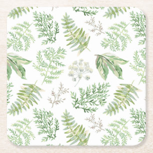 Dessous De Verre Carré La verdure de forêt modèlent