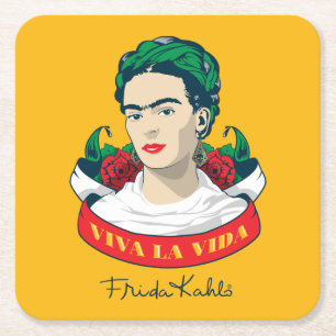 Dessous De Verre Carré La Vida de vivats de Frida Kahlo  