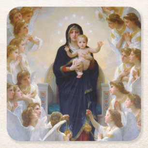 Dessous De Verre Carré La Vierge aux Anges, Bouguereau