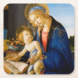 Dessous De Verre Carré La Vierge et l'Enfant, Sandro Botticelli