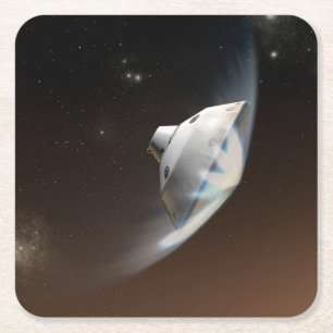 Dessous De Verre Carré Laboratoire des sciences de Mars - Capsule Aérocoq