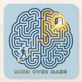 Dessous De Verre Carré Labyrinthe Mental – Cerveau Inspirant
