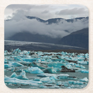 Dessous De Verre Carré Lac glaciaire Jokulsarlon - Islande