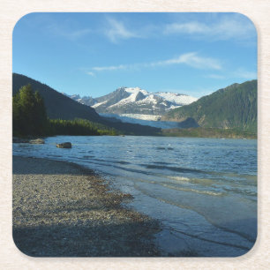 Dessous De Verre Carré Lac Mendenhall dans Juneau Paysage de l'Alaska