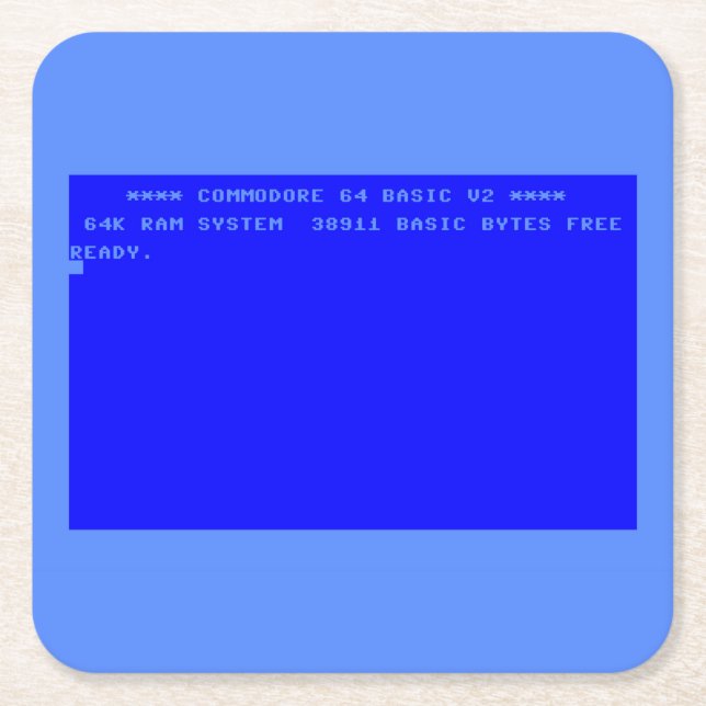 Dessous De Verre Carré L'Accessoire Parfait Commodore 64 Lovers (Devant)