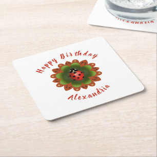 Dessous De Verre Carré Ladybug