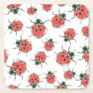 Dessous De Verre Carré Ladybugs