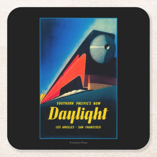 Dessous De Verre Carré L'affiche promotionnelle de train de lumière du (Devant)