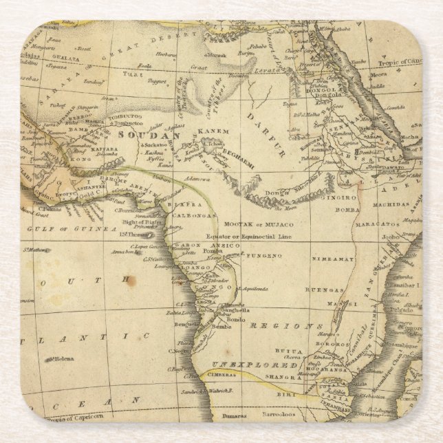 Dessous De Verre Carré L'Afrique 17 (Devant)