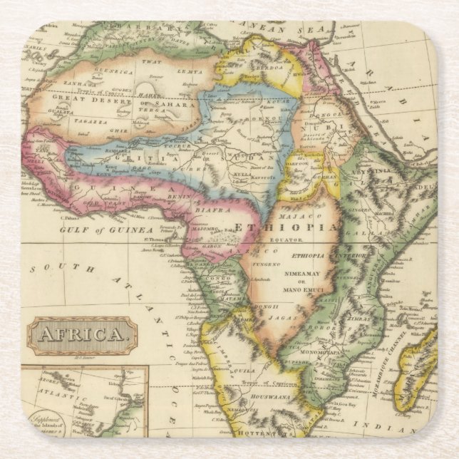 Dessous De Verre Carré L'Afrique 36 (Devant)