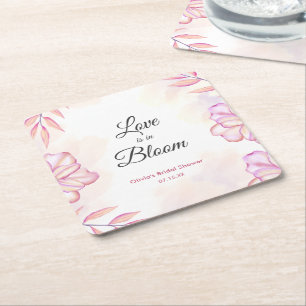 Dessous De Verre Carré L'amour est en fleurs : douche de mariée florale a