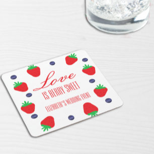 Dessous De Verre Carré L'amour est un fruit doux Bridal Shower