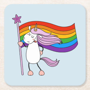 Dessous De Verre Carré L'amour n'a pas de limites Unicorne
