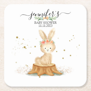 Dessous De Verre Carré Lapin bunny faune bébé nouveau-né