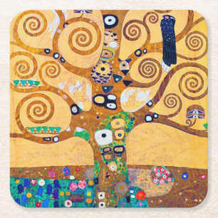 Dessous De Verre Carré L'arbre de vie (détail), Klimt