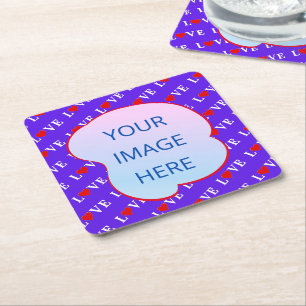 Dessous De Verre Carré Lavender LOVE Modern Chic