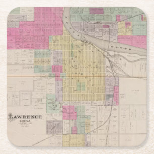 Dessous De Verre Carré Lawrence, le Kansas