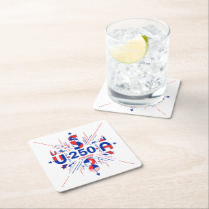Dessous De Verre Carré le 250e anniversaire de l'Amérique
