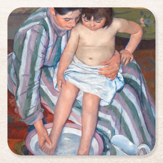 Dessous De Verre Carré Le bain de l'enfant, Mary Cassatt (Devant)