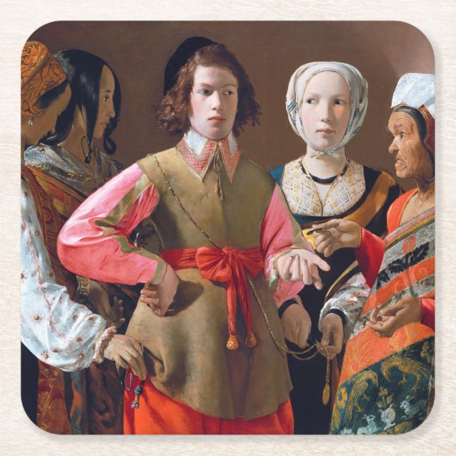 Dessous De Verre Carré Le caissier Fortune, La Tour (Devant)