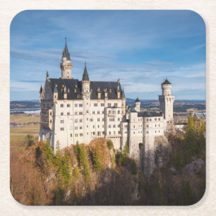 Dessous De Verre Carré Le château de Neuschwanstein en Allemagne
