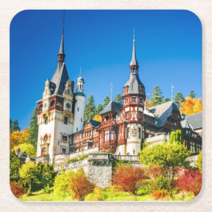 Dessous De Verre Carré Le château de Peles Sinaia